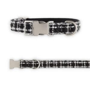 Top Paw Tweed Plaid Adjustable Dog Collar Size XS X-Small Black‎ Boucle Fashion